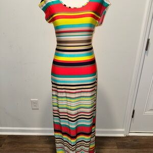 Charlotte Russe Multicolor Striped Maxi Dress